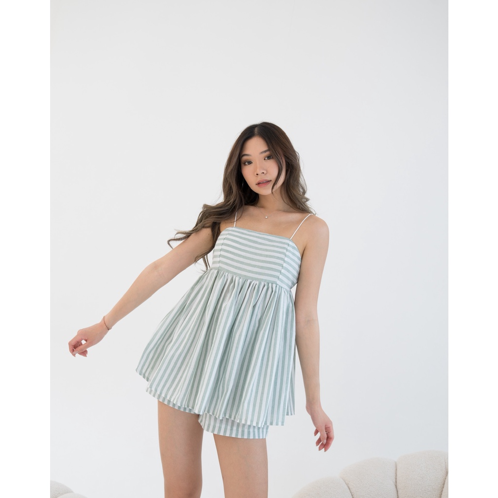 [ Marveile ] Dambi Stripe Set / Baju Set Wanita