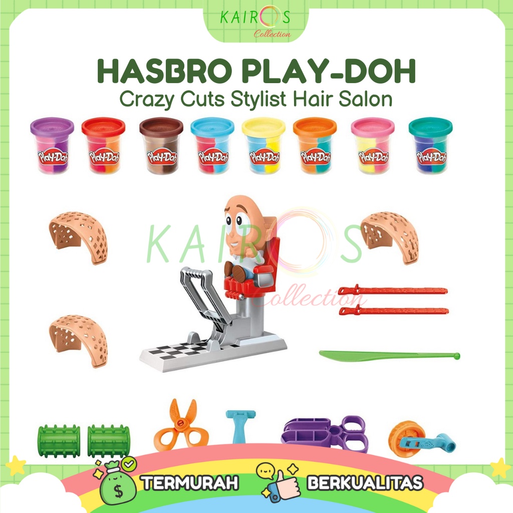 Hasbro Play-Doh Crazy Cuts Stylist Hair Salon Pretend Play - Mainan Play-Doh