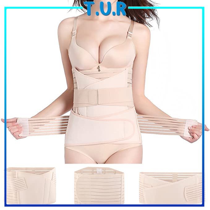 Korset 3 IN 1 Korset Melahirkan Wanita Postnatal Corset Pelangsing Pasca Melahirkan Recovery Breathable