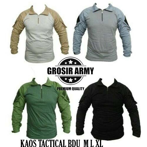 Kaos tactical bdu baju militer tni