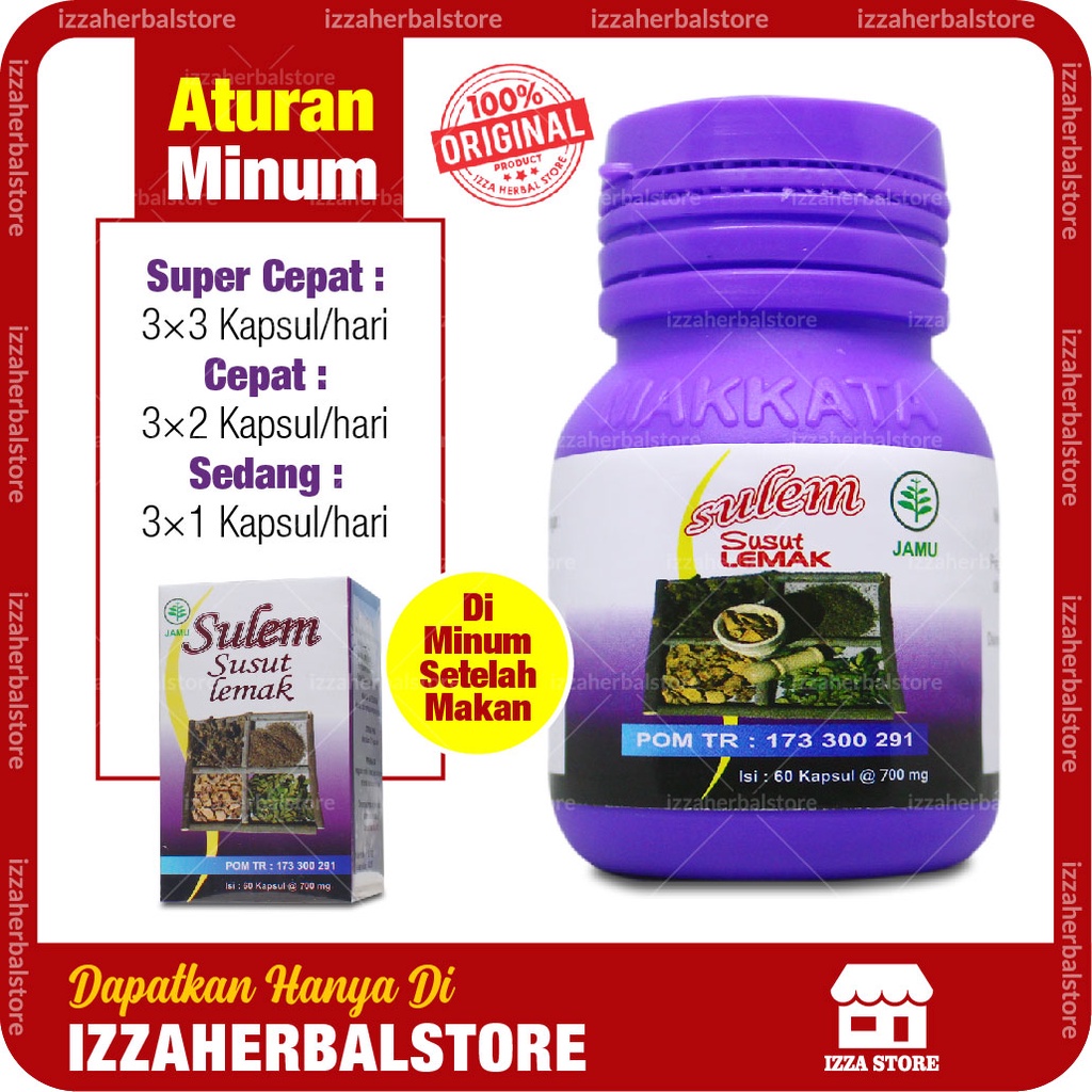 DIET AMPUH Kapsul Sulem Susut Lemak Suplemen Kesehatan Suplemen Diet Pelangsing Herbal 100% ORI