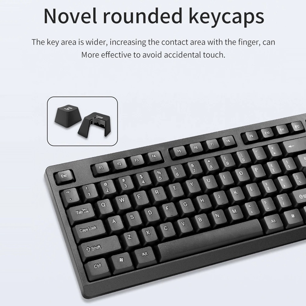 Keyboard Wireless Set Mouse Bluetooth Komputer Laptop Notebook HK-1867 Gaming Set