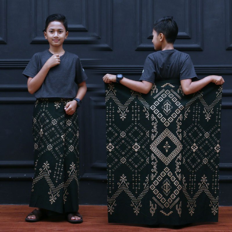 Sarung Anak Untuk Usia SMP Sarung Batik anak Motiv Balimoon Bahan Katun Lembut Adem Di Pakai