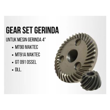 GEAR GIGI NANAS GRENDA SET GEAR GIGI GERINDA MAKTEC MT 90 91 GIR GIGI NANAS SPAREPART GERINDA
