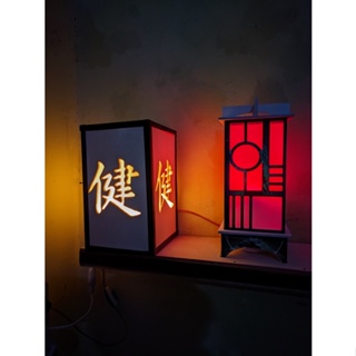 Lampu Tidur RGB Meja Kayu Dekorasi kamar Aesthetic minimalis+speaker bluetooth