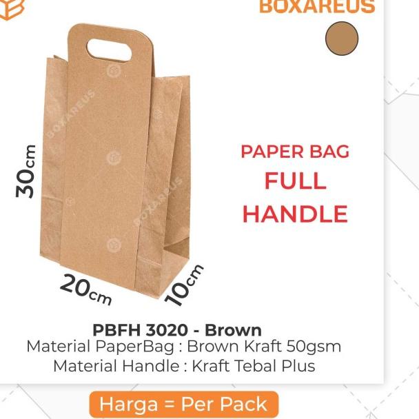 

Paper Bag Kantong Roti Lunch Paperbag Kraft Polos - PBFH3020 - F Putih 30