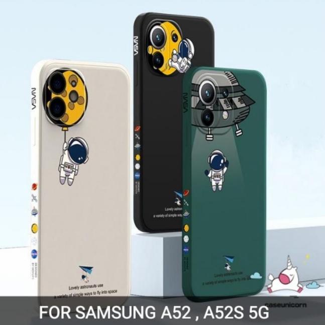 case motif Samsung a52 a52S 5G softcase silicon cover casing - NASA midgreen, Samsung a52S 5G
