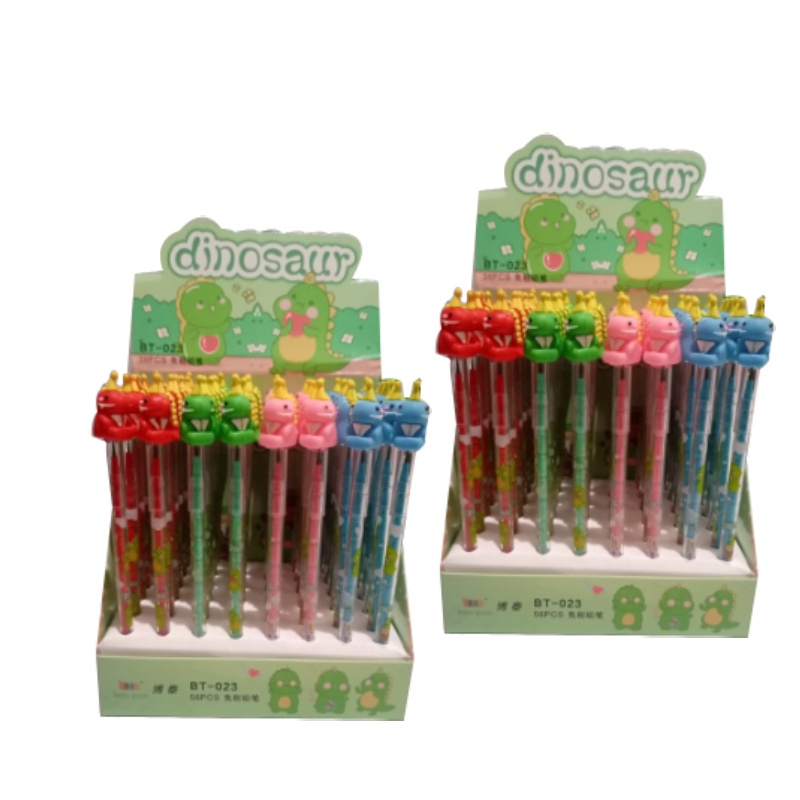 

4 PCS Pensil Lantu Susun Dino Lucu