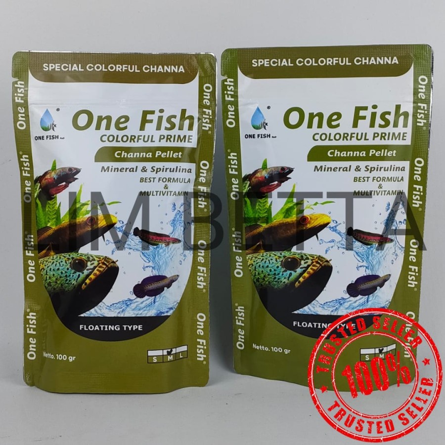 ONE FISH COLORFUL PRIME CHANNA 100 GRAM MEDIUM / MAKANAN IKAN CHANNA