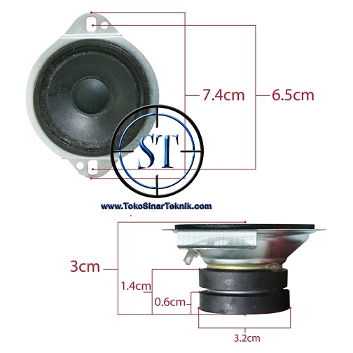 Speaker HI-FI 1.5 Inch Audio High Speaker Double Magnet 1.5&quot; 8 Ohm 20W Bulat Sound Spiker Suara Audio Tweeter Fullrange