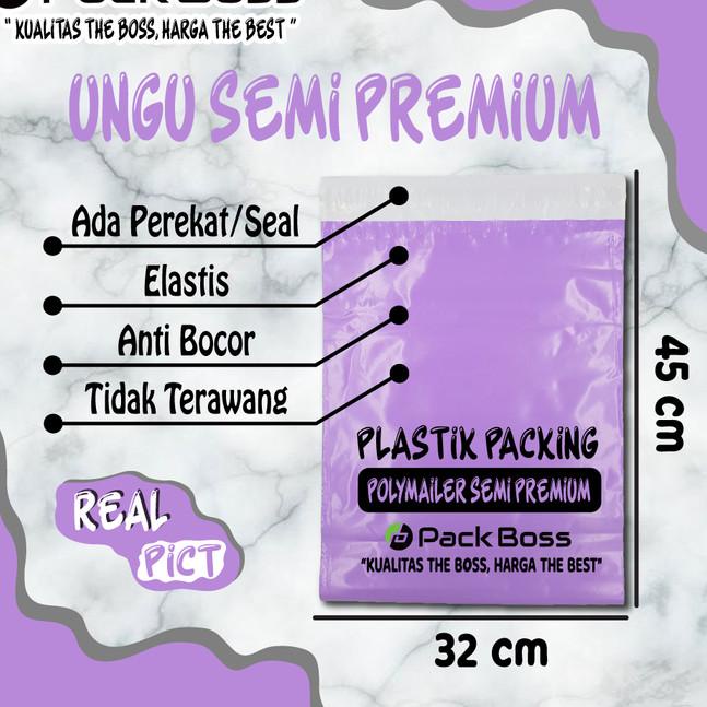 

32x45 UNGU SEMI PREMIUM POLYMAILER PACKAGING ONLINE ADA PEREKAT