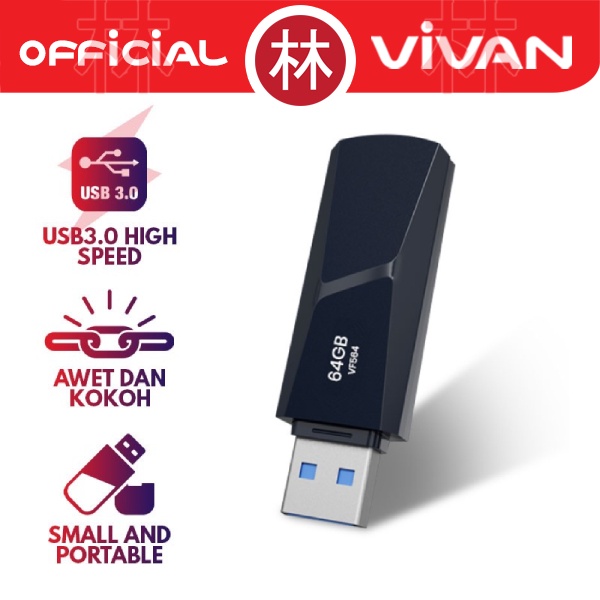 VIVAN VF516/VF532/VF564 Flashdisk 16GB/32GB/64GB USB 3.0 High Speed