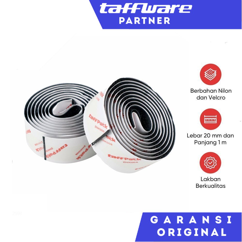 

Lakban Velcro Hook and Loop Magic Nylon Sticker 1M - ZNK006 TaffPACK