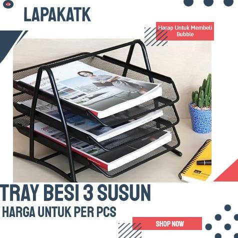 

Rak kertas besi 3 susun / Document Tray 3 Tier