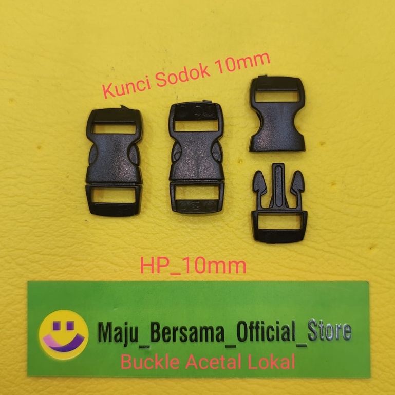 Buckle Acetal Lokal - Kunci Sodok 10mm &amp; Cantolan 15mm - SK1