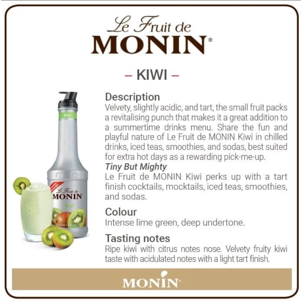 

Ay00! MONIN PUREE MIX KIWI 1000 ML