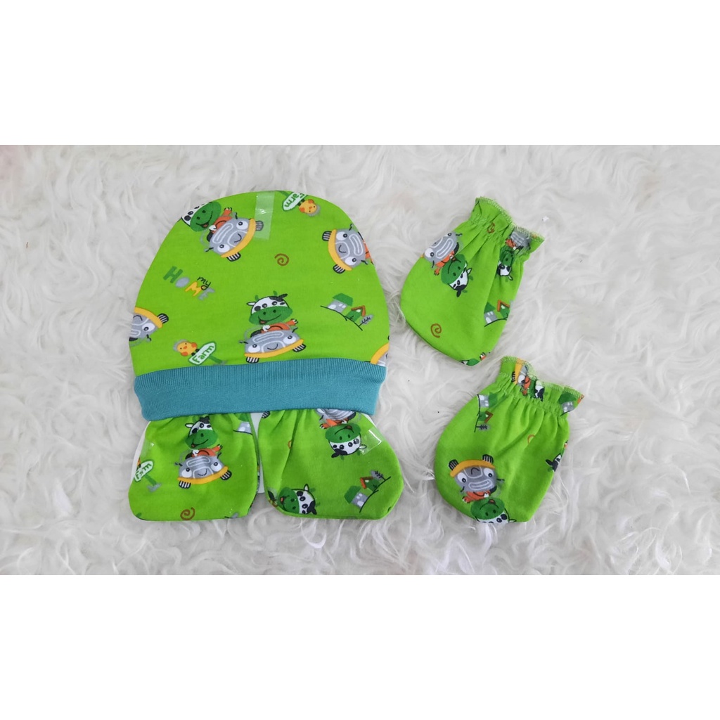 Topi Kaos Kaki + Sarung Tangan, Topi Kaos Kaki Baby, Newborn