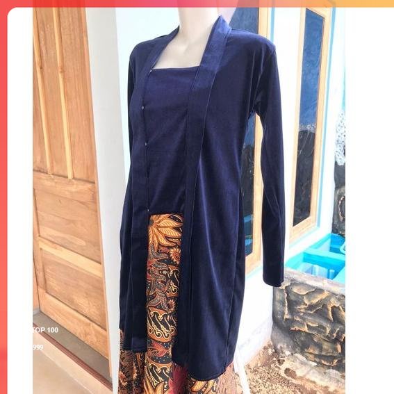Kebaya [Art. 6287] ready kebaya bludru kutu baru panjang modern realpict Kebaya Bludru