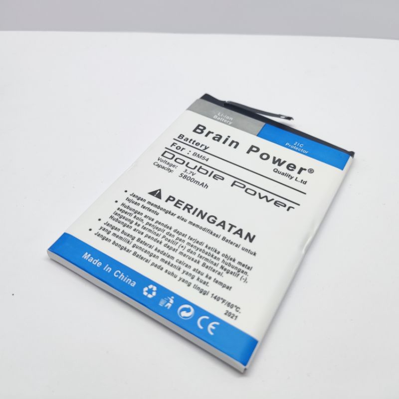 BATERAI BATRE XIAOMI REDMI 9 / Redmi Note 9 / Note 9T 4G BM54 DOUBLE POWER MERK BRAIN POWER