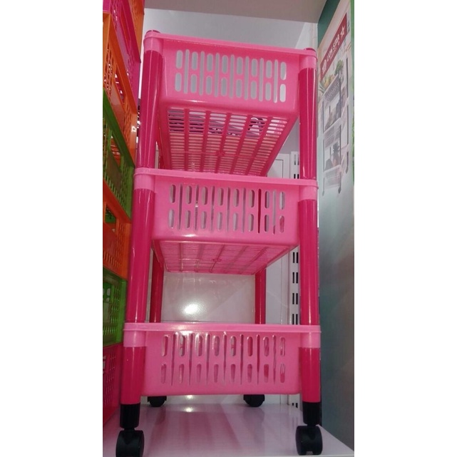 Rak Plastik/Rak Salon Serbaguna, Lion Star Susun 3.(Khusus Gojek).