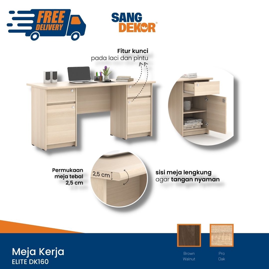ELITE DK160  MEJA BELAJAR/MEJA KERJA/MEJA SERBAGUNA