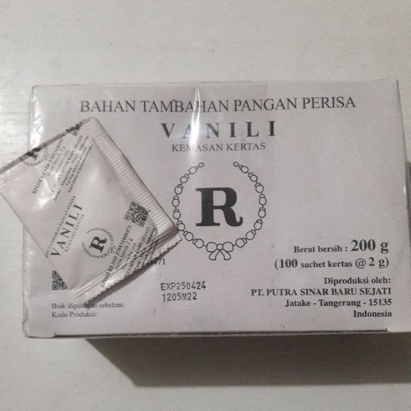 

Vanili Kemasan Kertas Sachet 2g