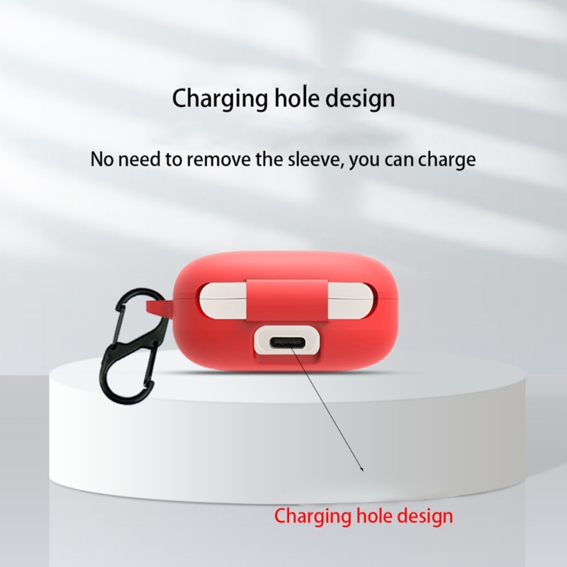 Bt Case Pelindung Anti Debu Untuk Gelombang FLEX Earphone Pouch Anti-Jatuh Cover Potongan Yang Tepat Kotak Penyimpanan Dengan Lengan Kait