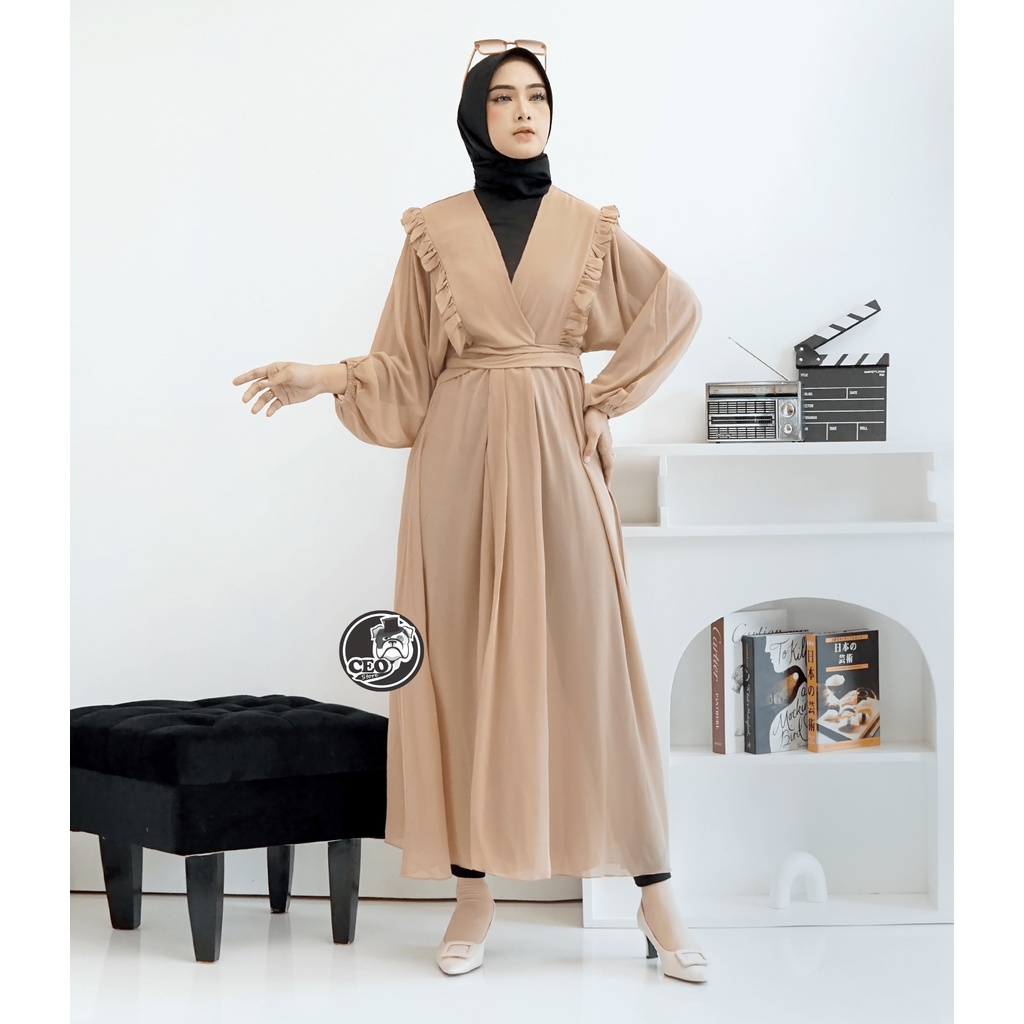 LUNA OUTER DRESS // Outer Kondangan Chiffon Baju Kondangan Simple