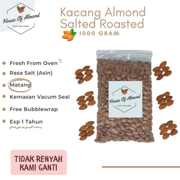 

Kacang Almond Salted Roasted (Almond Asin Panggang) 1kg