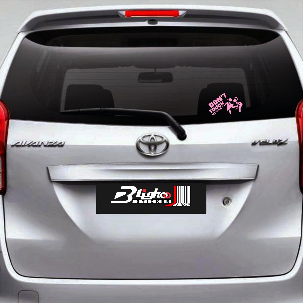 BLIGHOO - CUTTING STICKER MOBIL DON'T TOUCH MY CAR CEWEK VARIASI UNIK STIKER KACA MOBIL LUCU