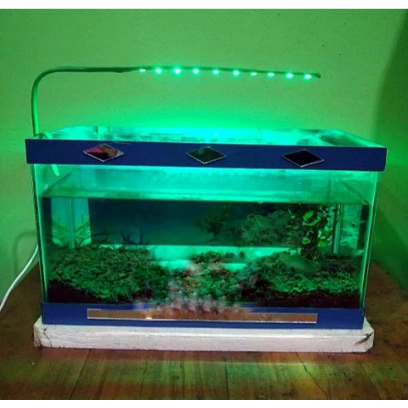Promo Murah Lampu Aquarium LED Warna Hijau + Kabel USB / Lampu Soliter Akuarium Mini Aquascape Cupan
