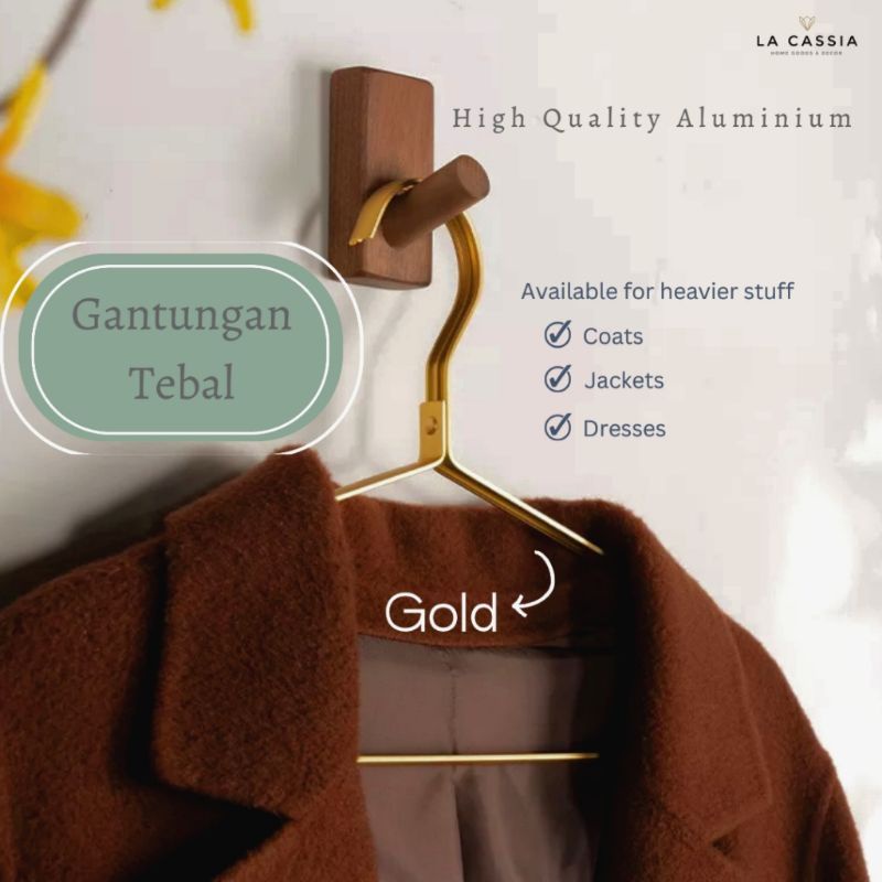 GANTUNGAN BAJU GOLD HANGER STAINLESS PREMIUM QUALITY