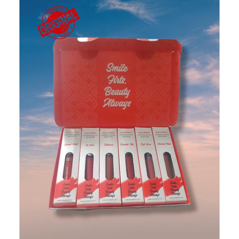 lipstik natura 1 paket 100% dijamin ori