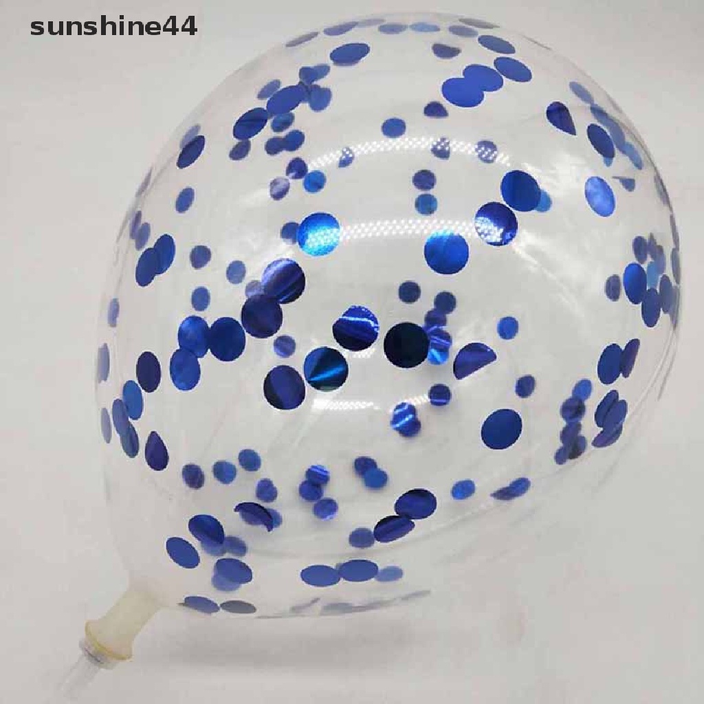 Sunshine Balon latex helium confetti 10 Warna Ukuran 12 Inci Untuk Dekorasi Pesta Pernikahan / Ulang Tahun