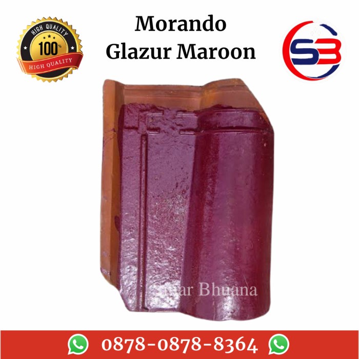 Genteng Morando Glazur Maroon / Genteng Murah Berkualitas