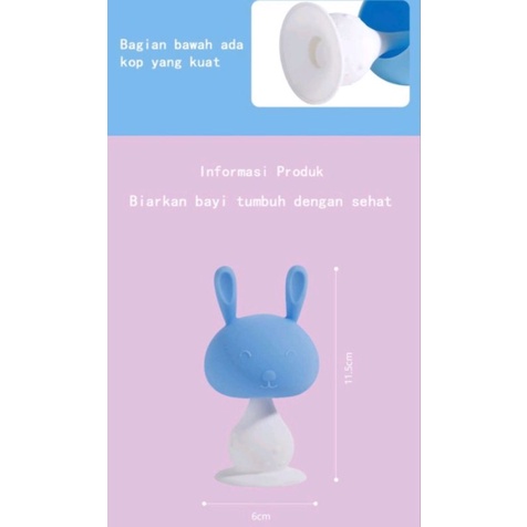 BOSS BAYI - Gigitan Silikon Bentuk Jamur / Teether Silicon Mushroom Ada Lonceng Bisa Bunyi