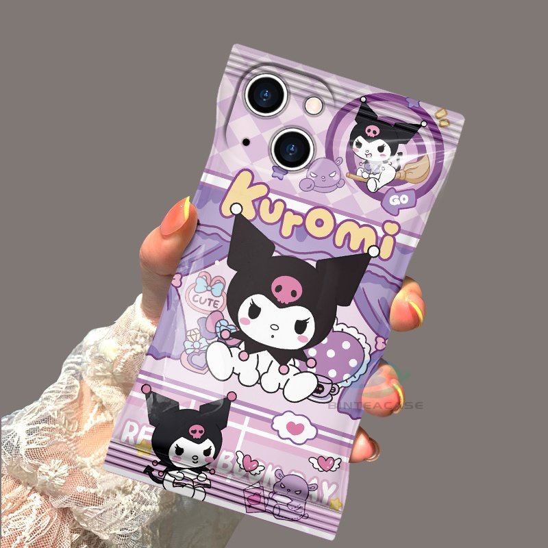 OPPO A77S A57 2022 A16 A16K A16E A55 A95 A96 A76 A12 A1K A5s A15 A54 A7 A53 A3s A31 A92 F9 F11 Reno5 Kuromi Small Monster Gummy Packaging Bag Soft TPU Phone Case Binteacase