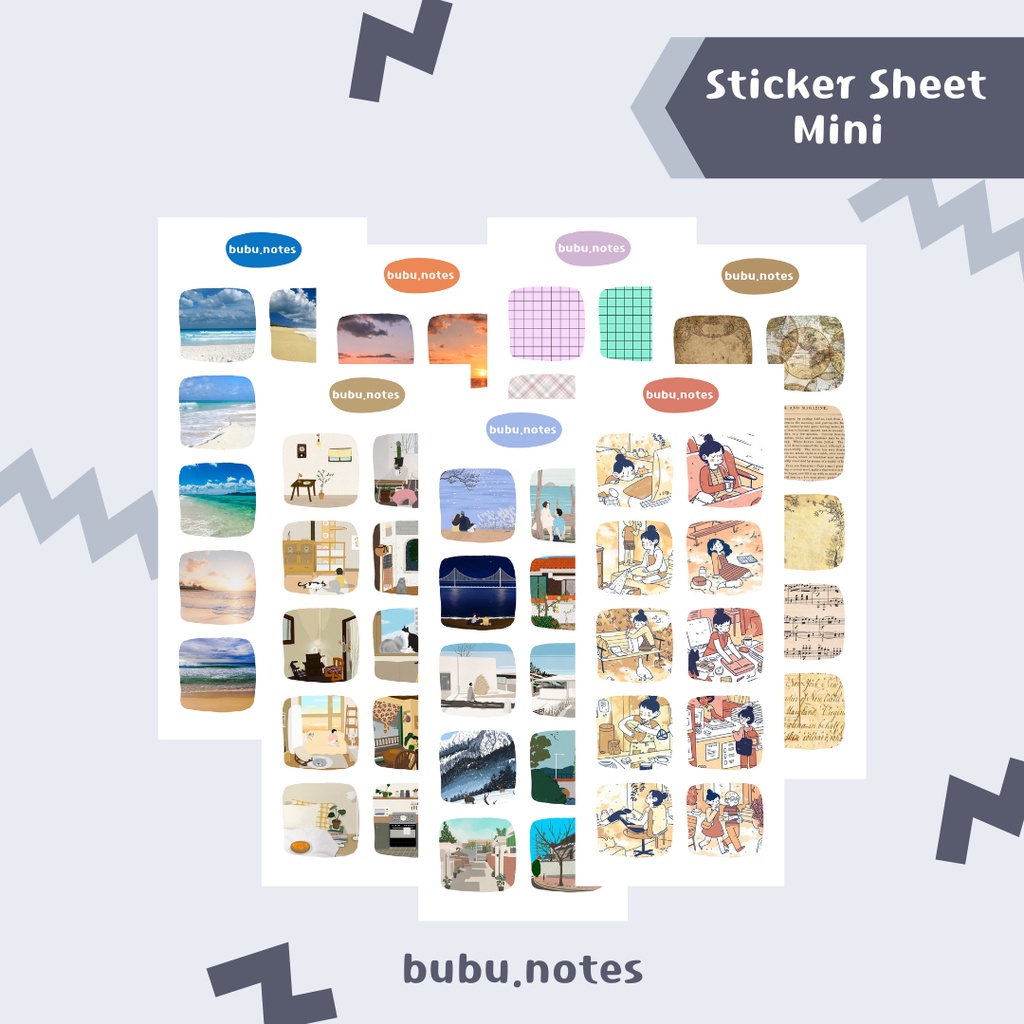 

Long Sticker Sheet Shapes Aesthetic Journal Planner Bujo Journaling Tumblr Scrapbook