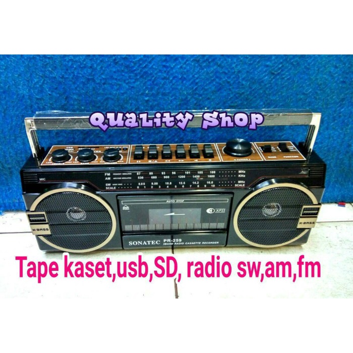 Media Player Tape Kaset Pita Sonatec Pr-259 Usb Sd Radio Baru