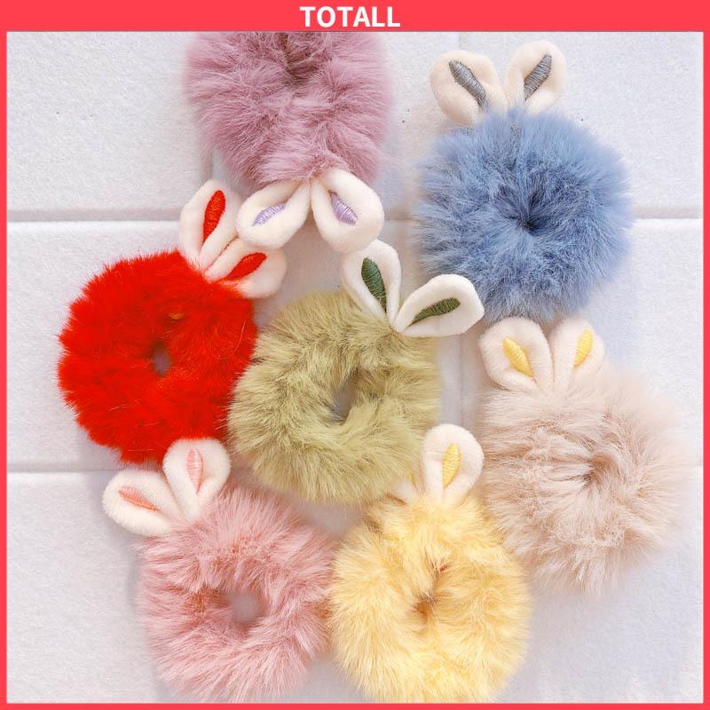 COD Ikat Rambut Bulu Elastis Motif Kartun Lucu Kelinci Rabbit Korean Style-Totall