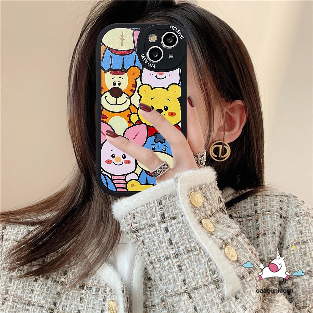 Soft Case TPU Motif Kartun Disney Winnie the Pooh Untuk iPhone 14 11 13 12 Pro MAX 7 8 6 6s 14 Plus XR X XS MAX SE 2020