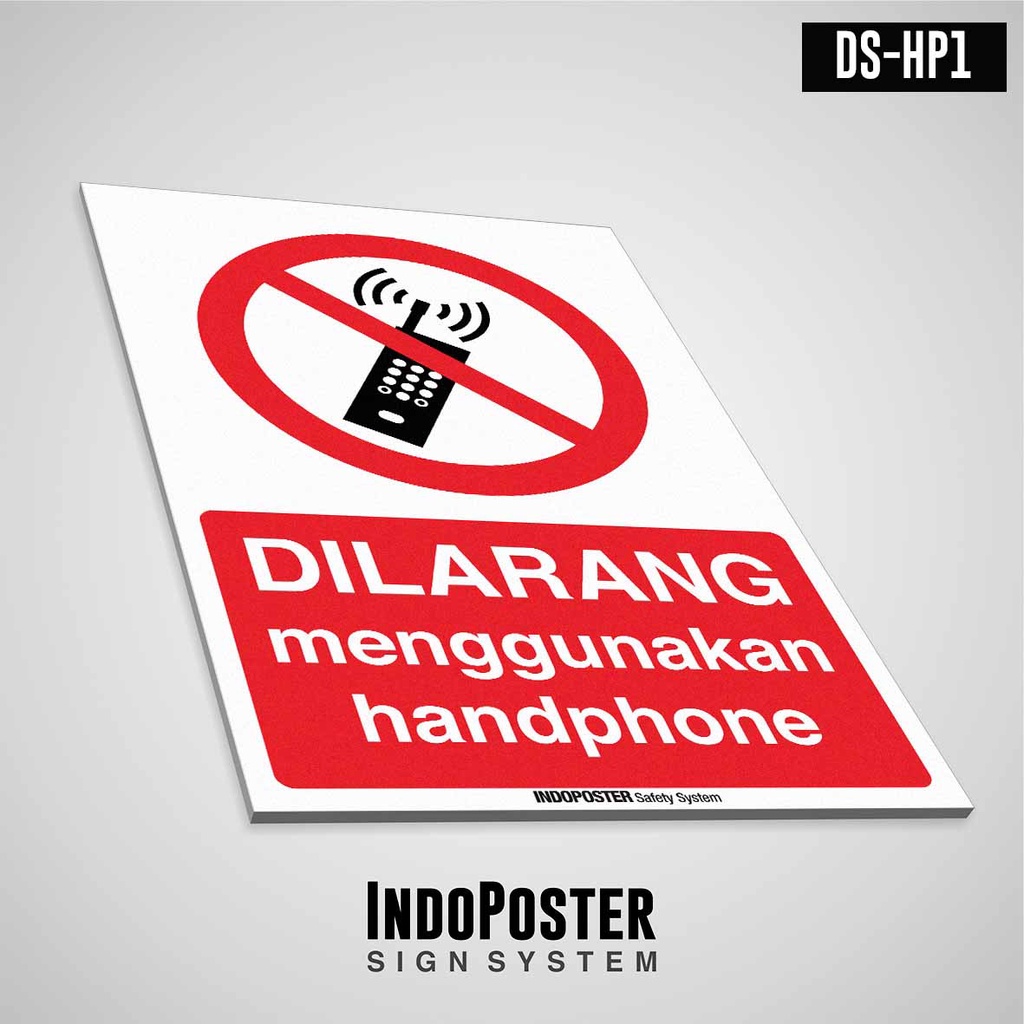 

Safety Sign Rambu K3 PVC Standar ISO 7010 Dilarang Menggunakan HP Handphone