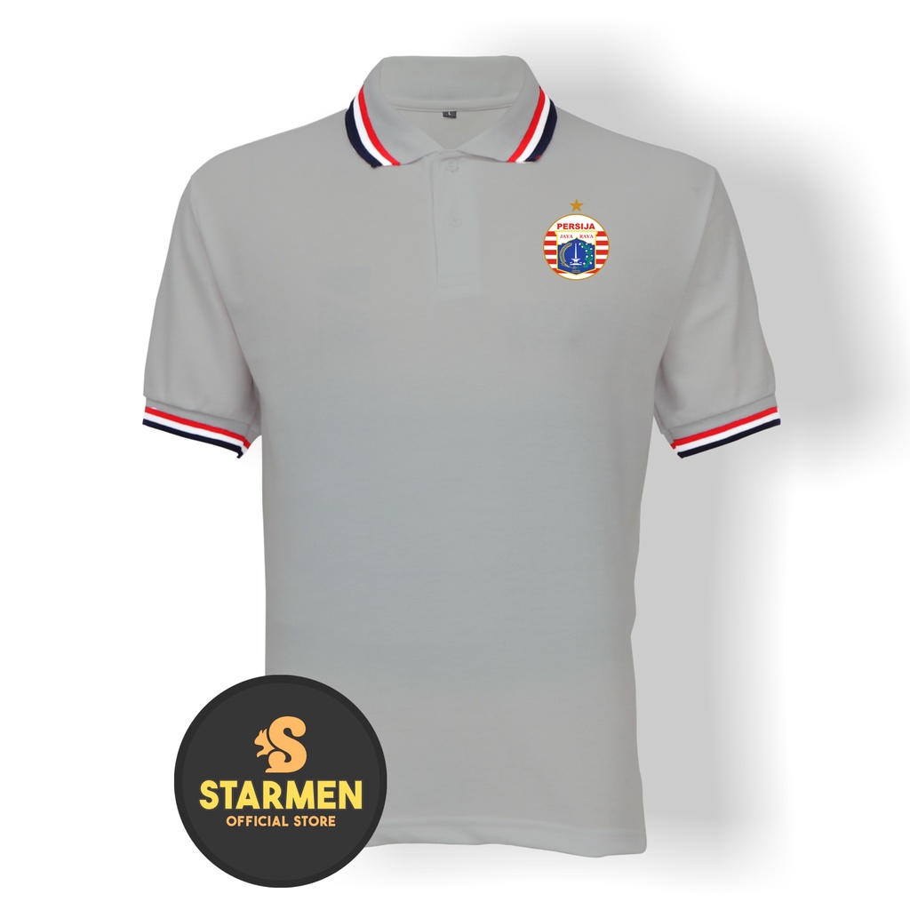 Kaos Polo Shirt Pria Kerah Logo PERSIJA