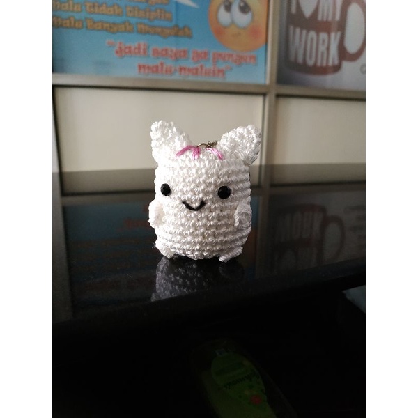 Amirugumi Keychain/ Keychain Pusheen/ Gantungan Kunci/ Gantungan Kunci Rajut
