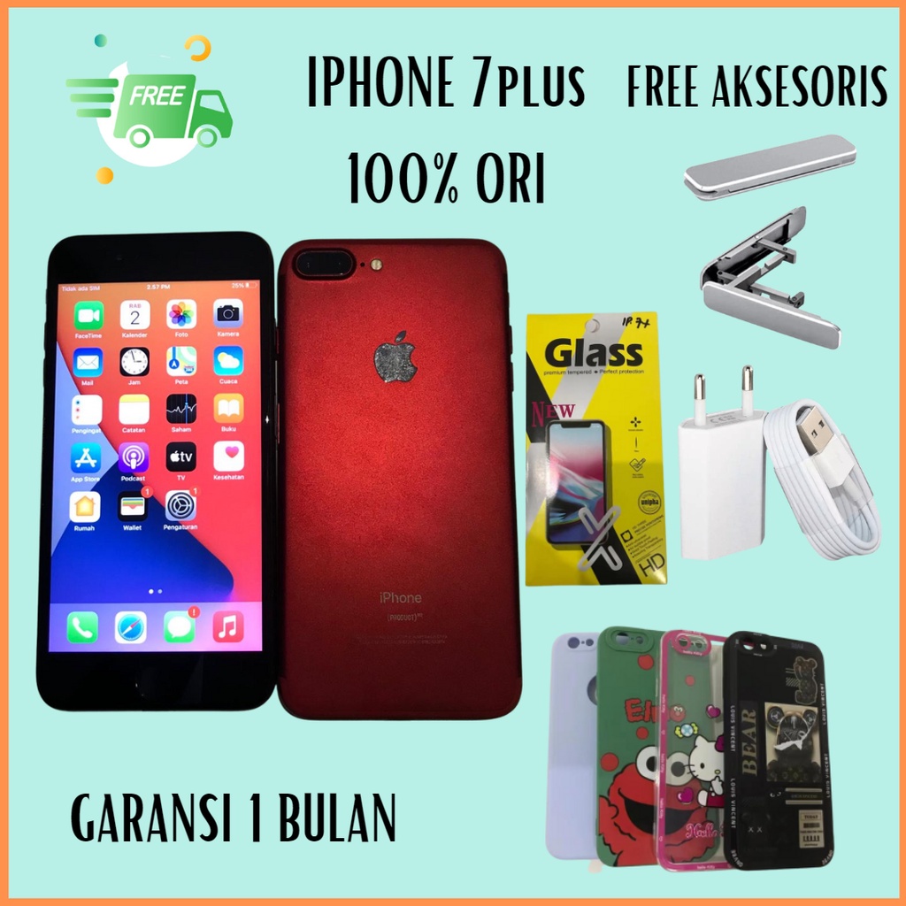 HP IPHONE 7PLUS SECOND ORI 128GB NO FINGER PRINT BATANGAN