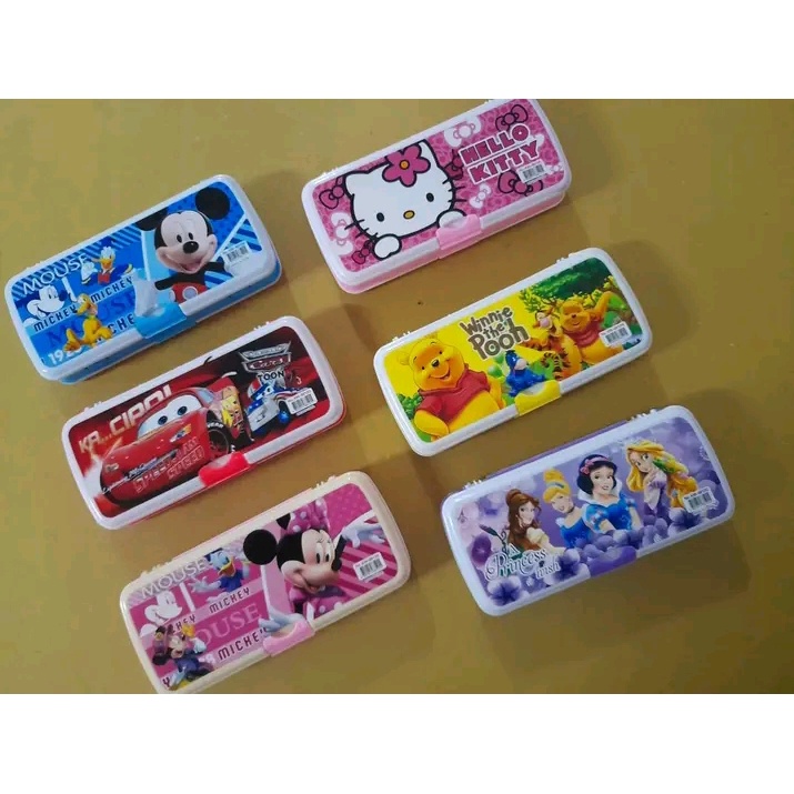 

KOTAK PENSIL KARAKTER HELLO KITTY CAR WINNIE THE POOH MINNIE MOUSE PRINCES DISNEY