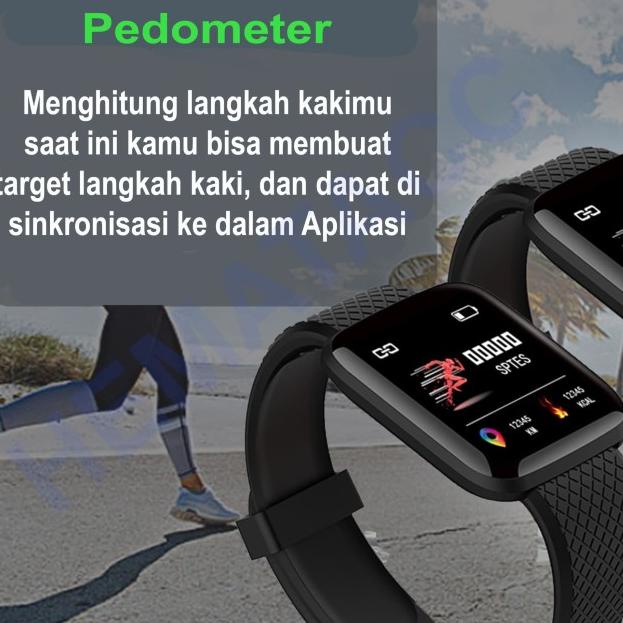 Jam Tangan Sporty Hestia ID116 Pro Plus Smartband Asisten Olahraga - Navy