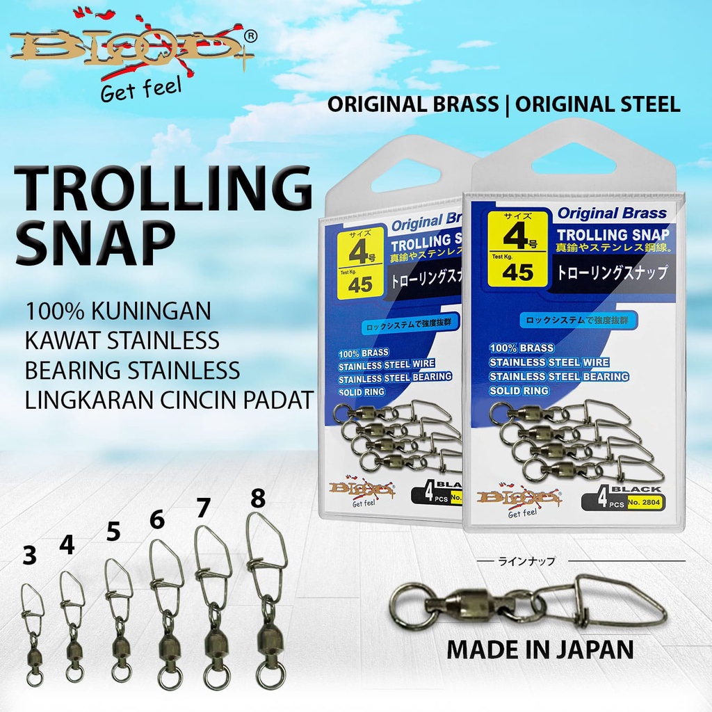 TROLLING SNAP BLOOD ORIGINAL BRASS  100% BRASS KILI KILI PANCING MANCING MANIA
