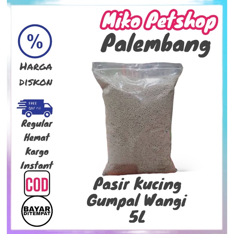 PASIR KUCING GUMPAL TOP REPACK 2kg dan 5L PENGIRIMAN REGULAR &amp; KARGO WAJIB MEMBELI DUS TAMBAHAN!