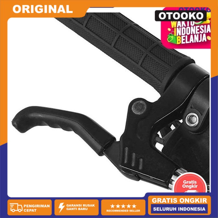 Karet Silikon Pelindung Cover Anti Slip Handle Rem Tangan Sepeda 2Pc  Hitam